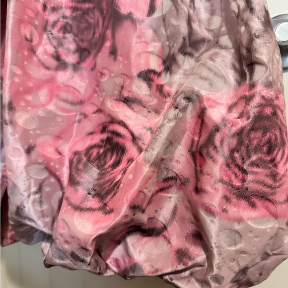 Size L Samuel Dong Pink Floral Ruffle Dress new without tag - Picture 5 of 14